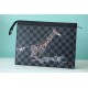 Louis Vuitton N64605 Pochette Voyage Damier Graphite Men's Bag