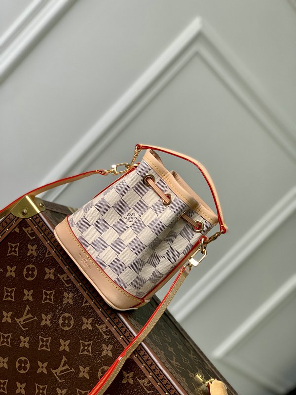 Louis Vuitton N40511 Nano Noé Damier Azur Vivienne Women Shoulder Bag 