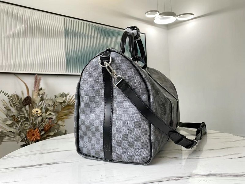 Louis Vuitton N50016  Keepall Bandoulière 50 Damier Graphite 3D Men's Travel Bag