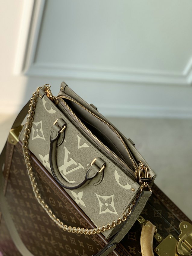 Louis Vuitton M23641 OnTheGo East West Bicolor Monogram Empreinte Leather Handbag