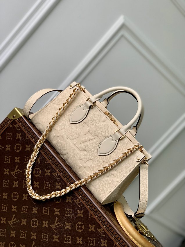 Louis Vuitton M23698 OnTheGo East West Monogram In Beige  Empreinte Leather