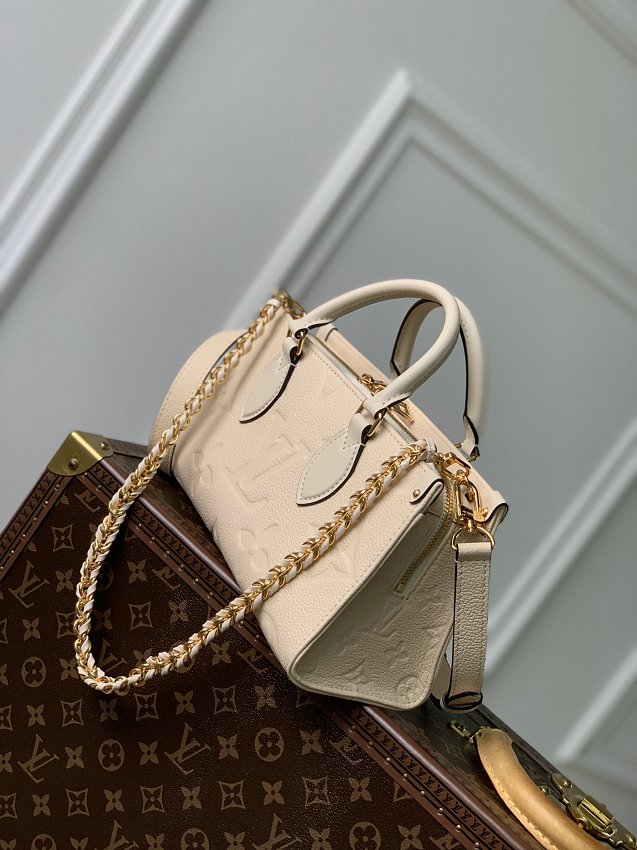 Louis Vuitton M23698 OnTheGo East West Monogram In Beige  Empreinte Leather