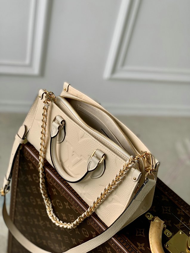 Louis Vuitton M23698 OnTheGo East West Monogram In Beige  Empreinte Leather