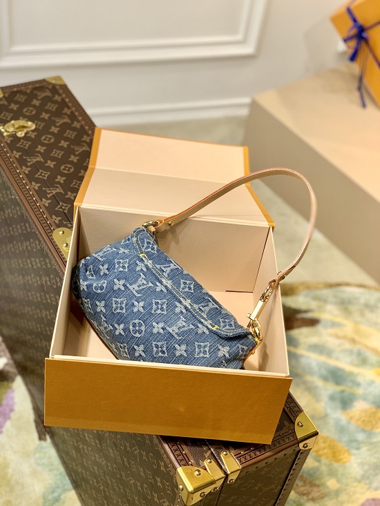 Louis Vuitton M95050 Monogram Denim Blue Mini Pleaty Shoulder Bag