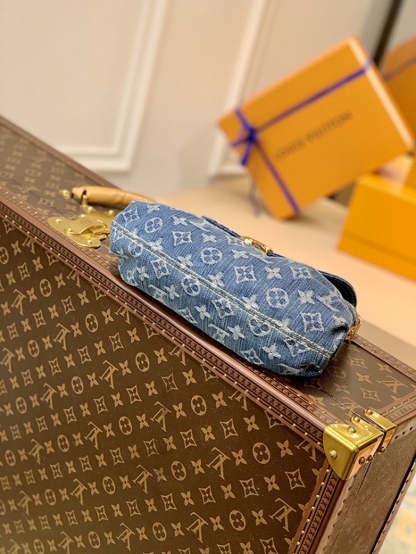 Louis Vuitton M95050 Monogram Denim Blue Mini Pleaty Shoulder Bag