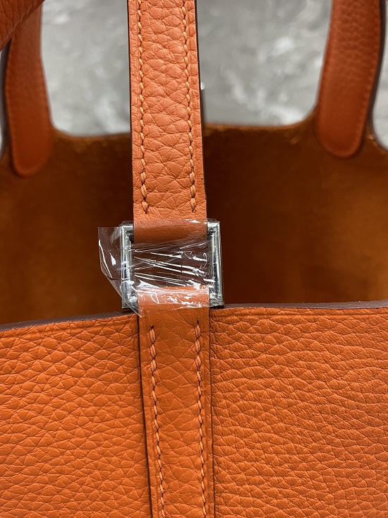 Hermès Picotin Lock 18 Lime Clemence Palladium Hardware Orange