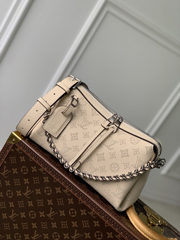 Louis Vuitton Mahina Hand It All PM Real Leather Monogram Women Bag