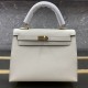 Hermès Kelly  Epsom 25 Handbags Totes White 