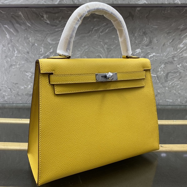 Hermès Kelly  Epsom 25 Handbags Totes Yellow