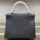 Hermes  kelly 25 Togo Women's real leather shoulder bag Black