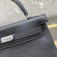 Hermes  kelly 25 Togo Women's real leather shoulder bag Black