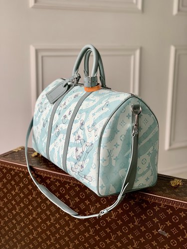 Louis Vuitton Louis Vuitton Keepall Bandouliere 50 Crystal Blue