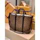 Louis Vuitton M45733 Weekend Tote GM Bag 2way Brown Leather