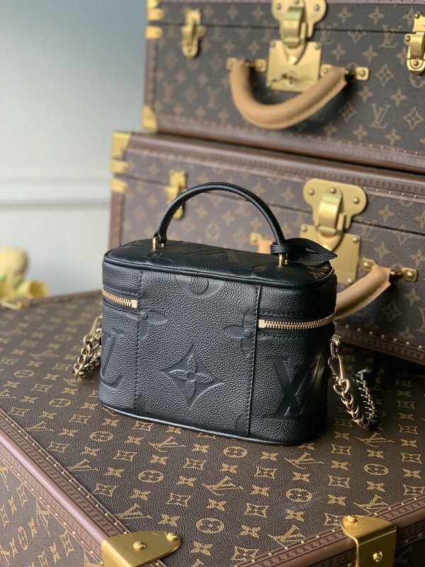 Louis Vuitton M45598 LV Vanity PM Black Monogram Empreinte Handbag