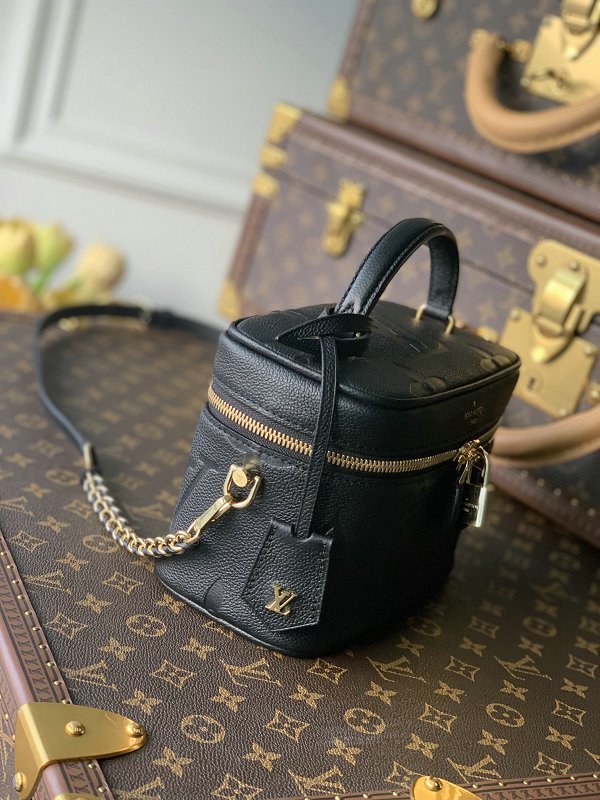 Louis Vuitton M45598 LV Vanity PM Black Monogram Empreinte Handbag