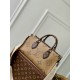 Louis Vuitton M46653 OnTheGo East West Monogram Reverse Canvas Tote Bag