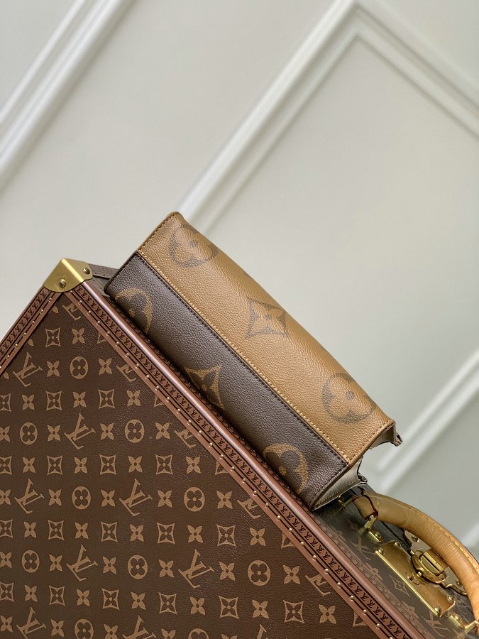 Louis Vuitton M46653 OnTheGo East West Monogram Reverse Canvas Tote Bag