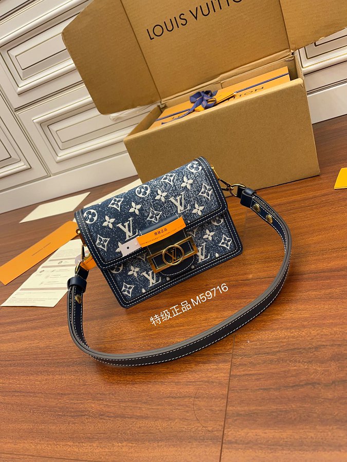 Louis Vuitton M59716 Monogram Denim Mini Dauphine Bag