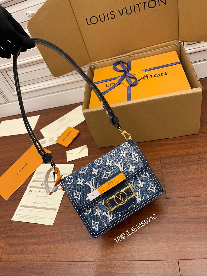 Louis Vuitton M59716 Monogram Denim Mini Dauphine Bag