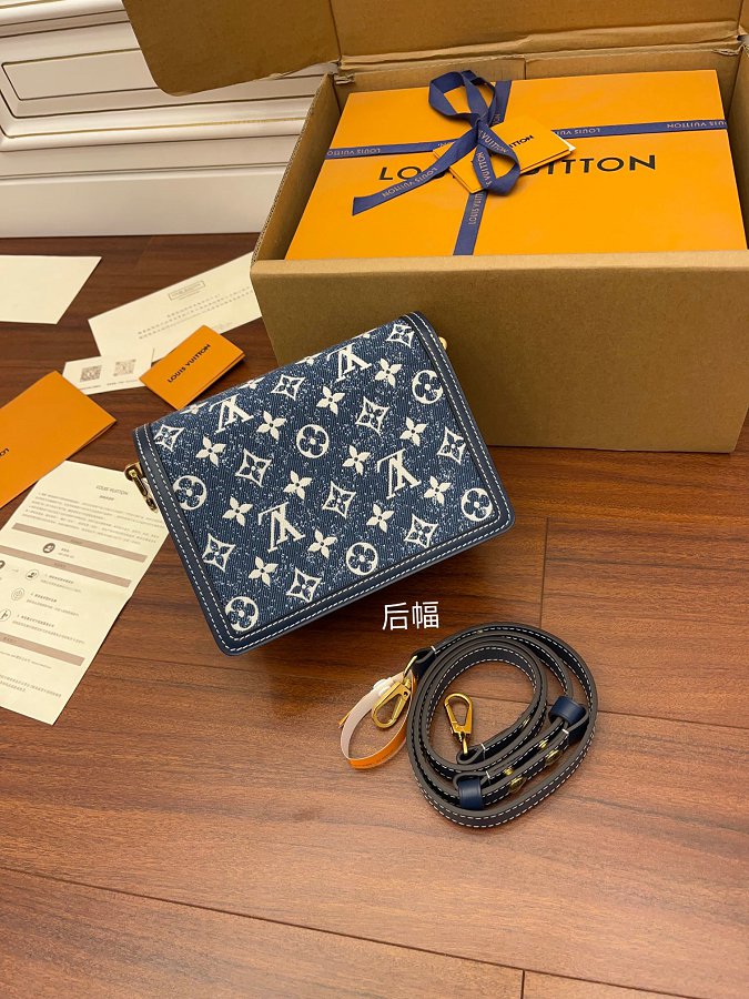 Louis Vuitton M59716 Monogram Denim Mini Dauphine Bag