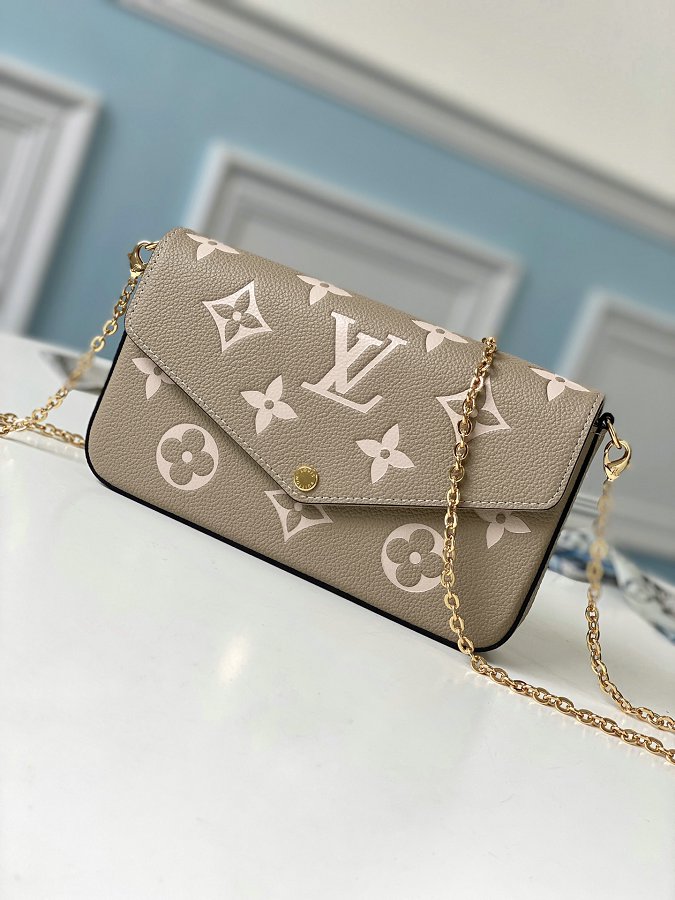 Louis Vuitton M69977 Tourterelle Empreinte Pochette Felicie Monogram 