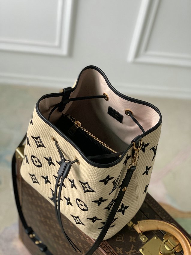 LOUIS VUITTON M23080 MM Women's Shoulder Bucket Bag Cotton 