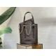 Louis Vuitton M95226 Brown Monogram black canvas presbyopic shoulder bag handbag gold hardware detachable shoulder strap