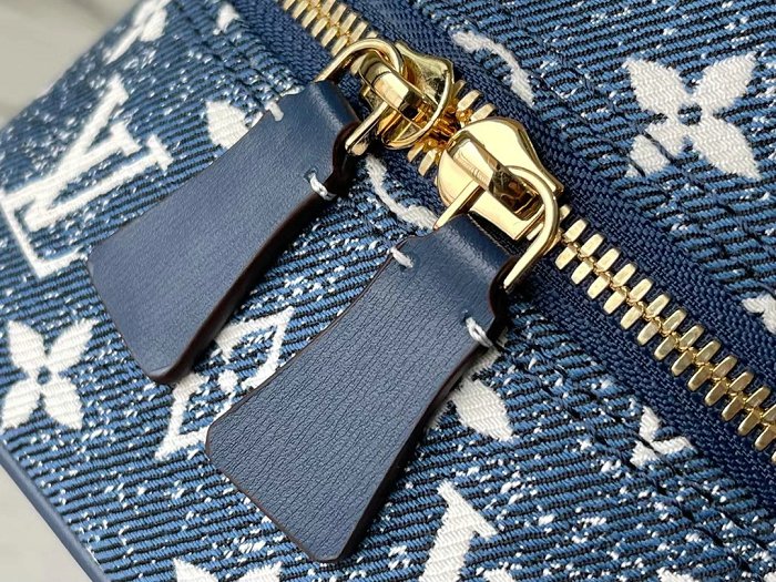 Louis Vuitton M59611 Monogram Square Bag Denim Blue Navy Blue