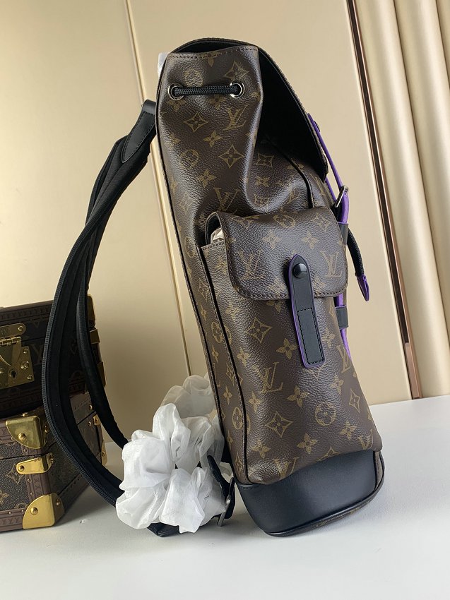 Louis Vuitton M46272 Christopher MM Backpack Monogram Macassar Brown