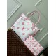 Louis Vuitton M22980  Neverfull MM Pink In Coated Canvas