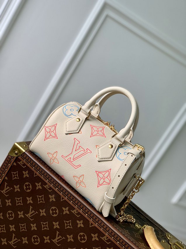 Louis Vuitton M46667 Speedy Bandouliere 20 Cream Tote Bag