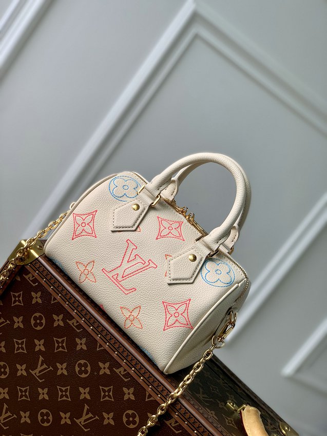 Louis Vuitton M46667 Speedy Bandouliere 20 Cream Tote Bag