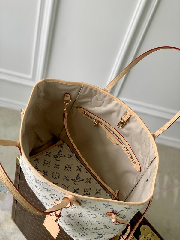 Louis Vuitton M24905 Neverfull MM Mid Size Natural Tote Shoulder Bag