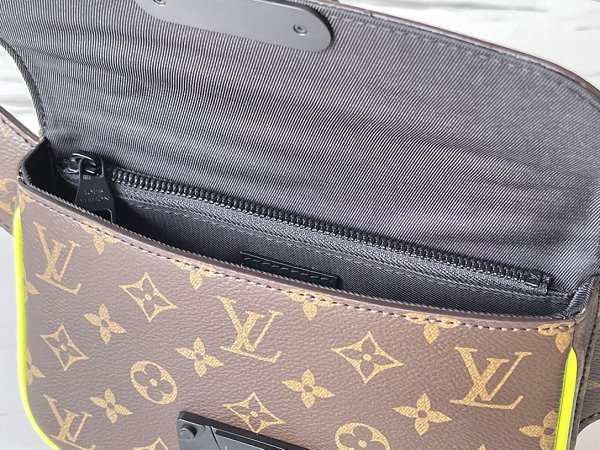 Louis Vuitton M45864 Waist bag  S-lock slingback Monogram Macassar Canvas Bag