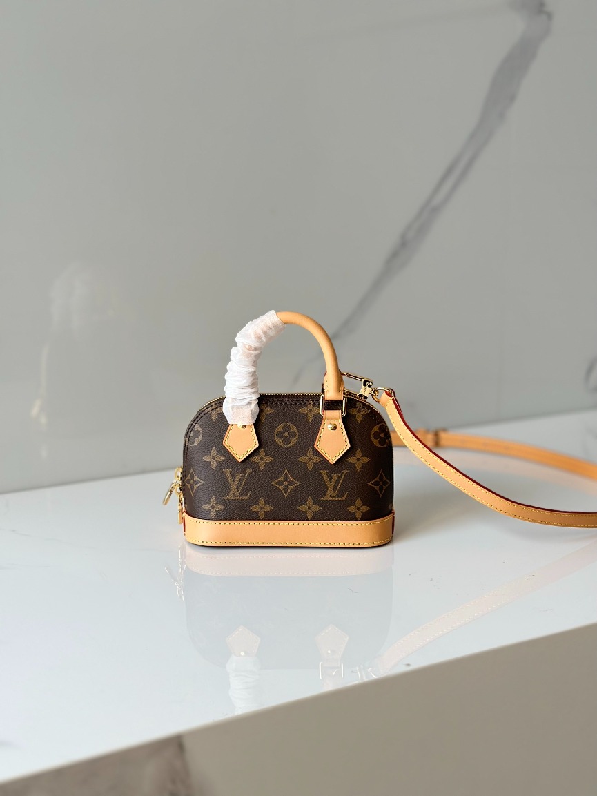 Louis Vuitton M82717 Nano Alma Monogram Canvas Shell Bag