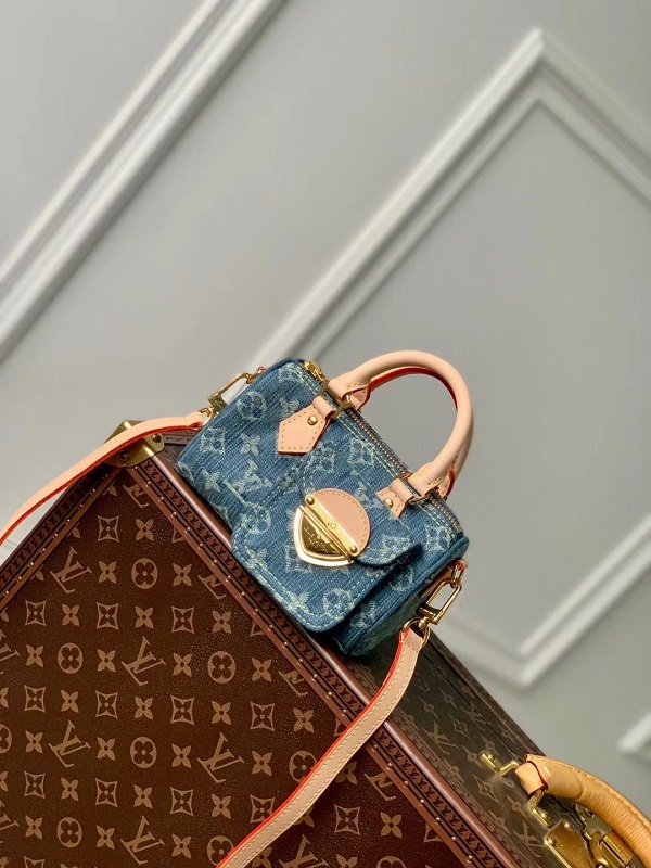 Louis Vuitton M82950 Nano Speedy Monogram Denim Blue