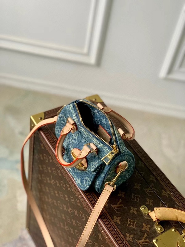 Louis Vuitton M82950 Nano Speedy Monogram Denim Blue