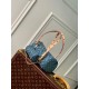 Louis Vuitton M46830 Outlet  Papillon Denim Blue On Sale Tote Bag