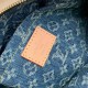 Louis Vuitton M46830 Outlet  Papillon Denim Blue On Sale Tote Bag