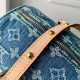 Louis Vuitton M46830 Outlet  Papillon Denim Blue On Sale Tote Bag