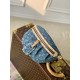 Louis Vuitton M46837 High Rise Monogram Denim Waist Bag On Sale Outlet 