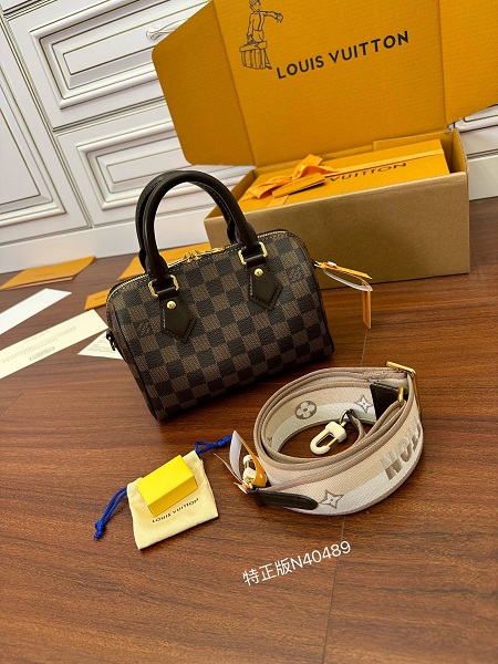 Louis Vuitton N40489 Speedy Bandoulière 20 Damier Ebene Canvas Handbags