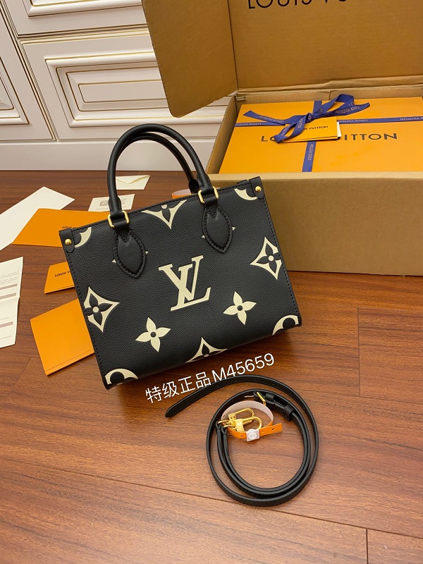 Louis Vuitton M45659 Onthego PM Bicolor Monogram Empreinte Leather On sale Outlet