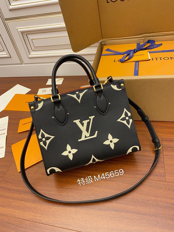 Louis Vuitton M45659 Onthego PM Bicolor Monogram Empreinte Leather On sale Outlet