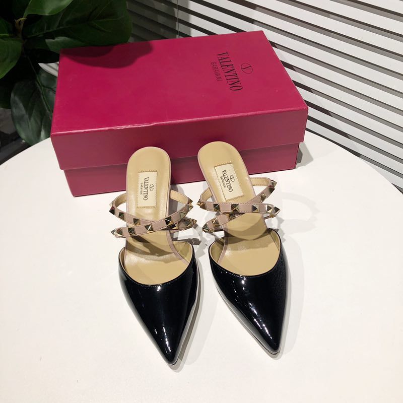 Valentino Rockstud Caged 100 Grainy Leather Pumps High Heels Ball Shoes 