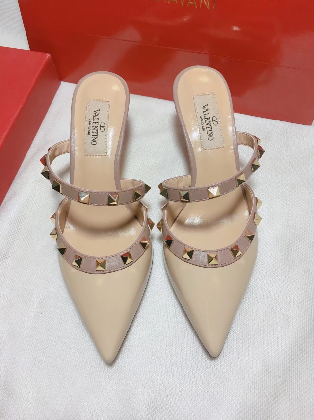 Valentino Rockstud Caged 100 Grainy Leather Pumps High Heels Ball Shoes 