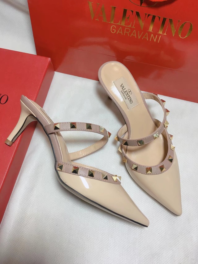 Valentino Rockstud Caged 100 Grainy Leather Pumps High Heels Ball Shoes 