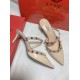 Valentino Rockstud Caged 100 Grainy Leather Pumps High Heels Ball Shoes 