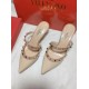 Valentino Rockstud Caged 100 Grainy Leather Pumps High Heels Ball Shoes 