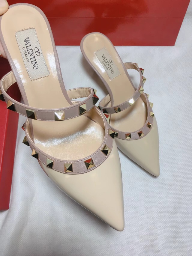 Valentino Rockstud Caged 100 Grainy Leather Pumps High Heels Ball Shoes 